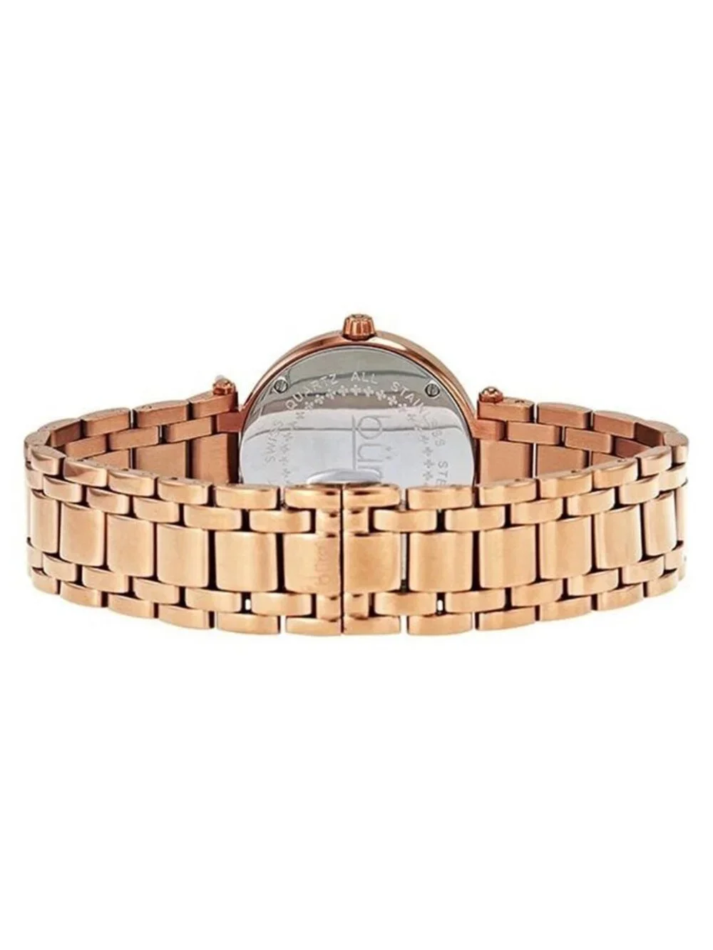 NWT Burgi Quartz Rose Gold-tone Diamond Bracelet Ladies Watch